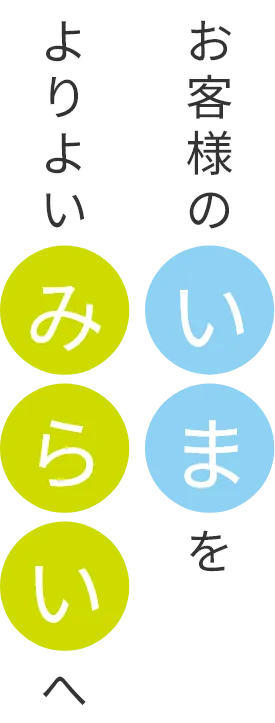 お客様のいまをよりよい未来へ